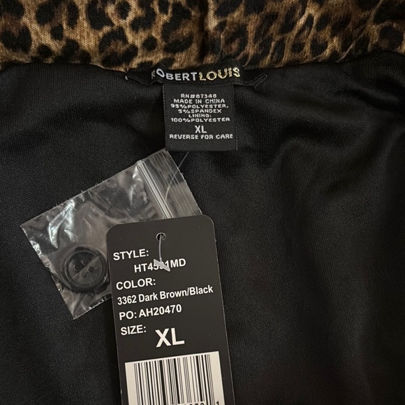 Robert Lewis Leopard Print Pull On A-Line Skirt Size XL NWT - Picture 8 of 9